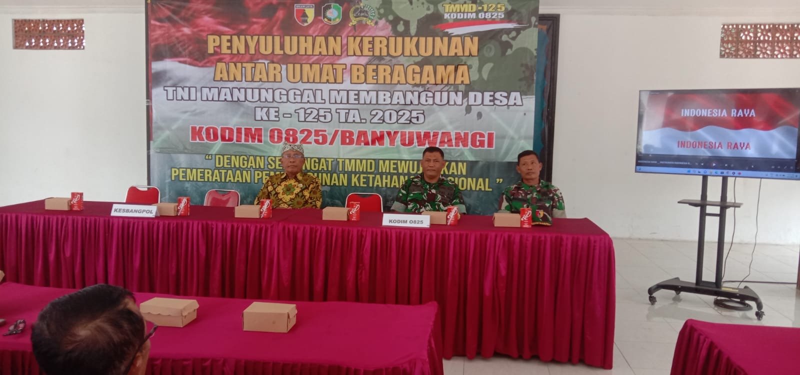 Perkuat Toleransi, TMMD ke-125 Kodim 0825 Banyuwangi Ajak Warga Jaga Kerukunan Antar Umat Beragama