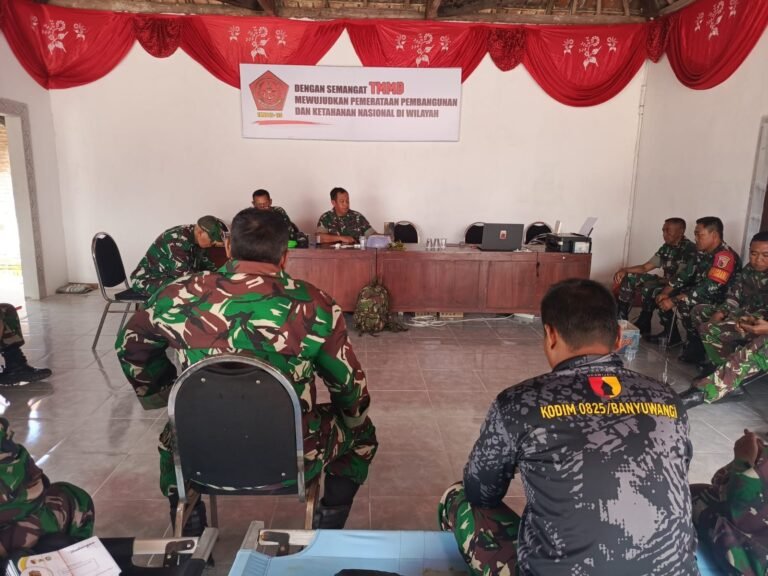 Satgas TMMD Kodim Banyuwangi Gelar Rapat Evaluasi dan Kesiapan Penutupan