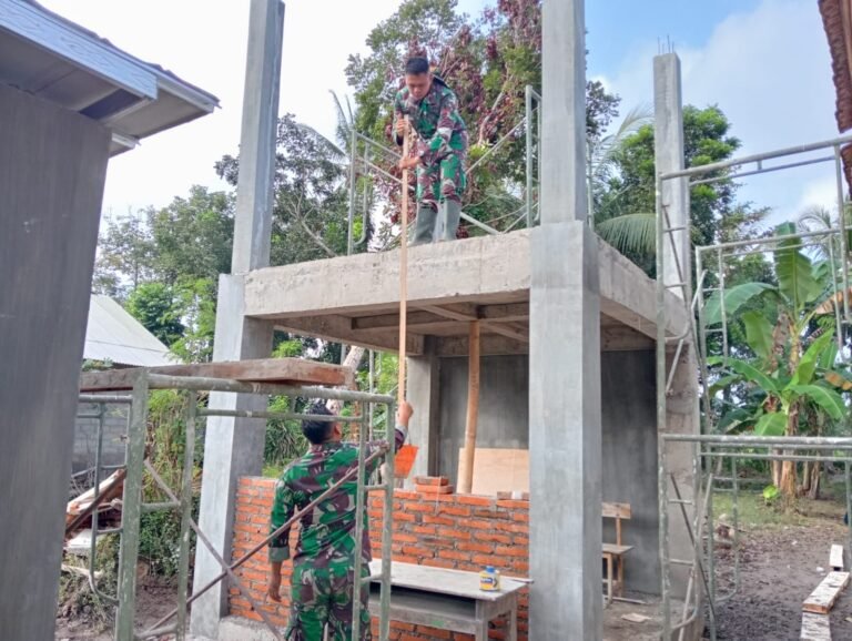 Satgas TMMD ke-125 Kodim 0825/Banyuwangi Lanjutkan Pembangunan Penampungan Air Sumur Bor di Dusun Tegalwagah