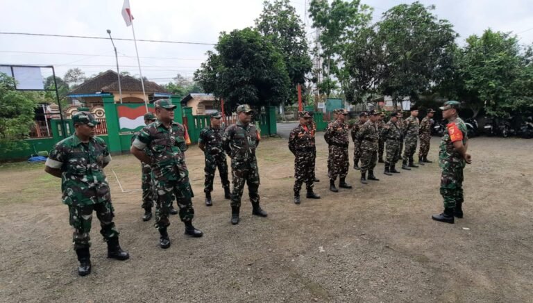 Posramil 0825/24 Tegalsari dan Banser Gelar Apel Gabungan, Perkuat Sinergi Jaga Keamanan Wilayah
