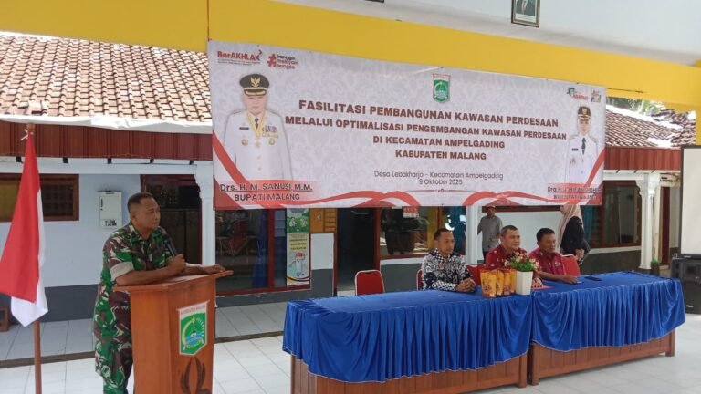 Upaya memajukan kawasan pedesaan kembali digencarkan pada TMMD 126 Lebakharjo, Kodim 0818/Malang-Batu