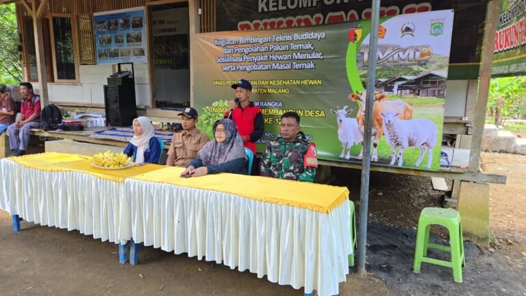 Dalam rangka mendukung program TNI Manunggal Membangun Desa (TMMD) ke-126, Dinas Peternakan Kabupaten Malang