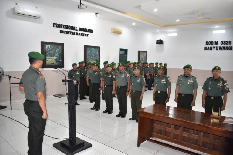 Serah Terima Jabatan Danramil Kodim 0825: Dandim Banyuwangi Segarkan Struktur Komando Teritorial