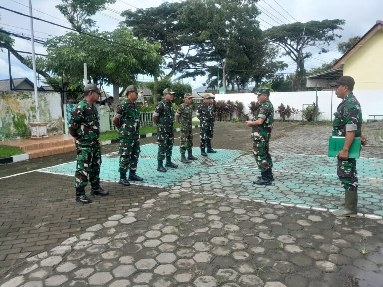 Apel Pagi Koramil 0825-11/Pesanggaran Bertujuan Sarana Pembinaan Personel
