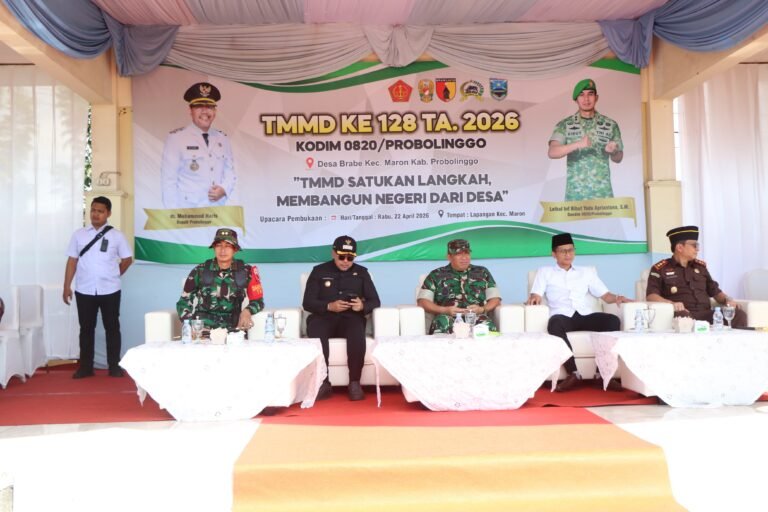 Kodim 0820/Probolinggo Berkomitmen Sukseskan TMMD ke-128 Tahun 2026 di Desa Brabe Probolinggo