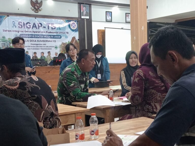Babinsa Hadir Acara Kegiatan Sosialisasi Work With Community Dokter Muda Fakultas Kedokteran Universitas Airlangga Bersama Puskesmas Pesanggaran